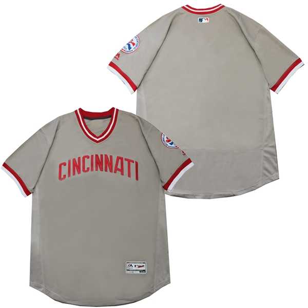 Reds Blank Gray Throwback Jersey,We sell and wholesale Reds Blank Gray Throwback Jersey on line form chian!